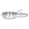 Chef's Classic Stainless Steel 5.5 Qt. SautâˆšÂ© Pan with Helper Handle & Cover - Stainless Steel