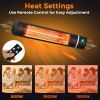 1500W Outdoor Electric Patio Heater with Remote Control - black