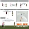 10' x 10' Simple Push Straight Leg Instant Canopy (100 Sq. ft.) - White