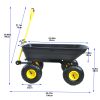 folding wagon  Poly Garden Dump Cart with Steel Frame and 10-in. Pneumatic Tires;  300-Pound Capacity - Black