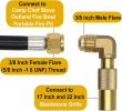 12FT RV Quick-Connect Propane Elbow Adapter with Extension Hose for Blackstone - 1