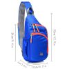 Waterproof Nylon Fanny Pack; Trendy Zipper Sling Bag With Side Pocket For Outdoor Sports - Tangerine