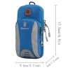 Mini Zipper Phone Arm Bag; Multi Functional Crossbody Bag; Casual Wrist Sports Bag For Outdoor - Blue