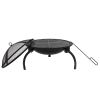 ZOKOP 21 Inch Charcoal Grill (With Charcoal Net) Carrying Bag RT - Black