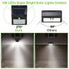 Solar Wall Light Outdoor 100 LEDs PIR Motion Sensor Lamps IP65 Waterproof Lighting - Black