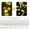 Globe String Solar Lights 30 Ball LED Fairy Solar Lamps 8 Lighting Modes IP65 Waterproof Decorative Lamp - Warm