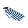 Chaise Lounge Folding Portable Sunbathing Poolside Beach Chair, Red - Striped (Blue)