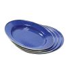 24 Piece Dinnerware Enamel Set - Blue