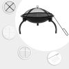 ZOKOP 21 Inch Charcoal Grill (With Charcoal Net) Carrying Bag RT - Black