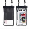 2pcs Oversized Mobile Phone Waterproof Dustproof Bag Touch Screen For Diving Swimming Sealing - 2pcs- White