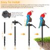 Solar Powered Parrot Garden Light IP65 Waterproof LED Parrot Landscape Lamp Decorative Lawn Lights - Red Parrot