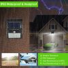 Solar Wall Light Outdoor 100 LEDs PIR Motion Sensor Lamps IP65 Waterproof Lighting - Black