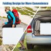 Portable Folding Camping Table with Carrying Handle for Picnic - white