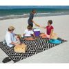 9" x 12" Gray Reversible RV Outdoor Patio Mat - 6 x 9-Black Diamond