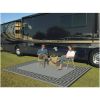 9" x 12" Gray Reversible RV Outdoor Patio Mat - 9 x 12-Gray Greek Key