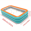 1pc Inflatable Swimming Pool, Thickened Abrasion Resistant Full-Sized Swimming Pool With Household Children's Ocean Ball, Interaction Summer Water Par