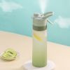 Outdoor Sports Fitness Travel Water Bottle Straight Drink Spray Water Bottle - Green - Sports Accessories