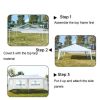 Party Tent 10'x20', Canopy Outdoor Tents for Wedding, Camping, Events Shelter (White) - White