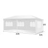 Party Tent 10'x20', Canopy Outdoor Tents for Wedding, Camping, Events Shelter (White) - White