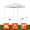 10' x 10' Simple Push Straight Leg Instant Canopy (100 Sq. ft.) - White