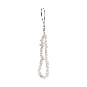 Crystal Gravel Beaded Mobile Phone Ornaments (Option: P68002 White)