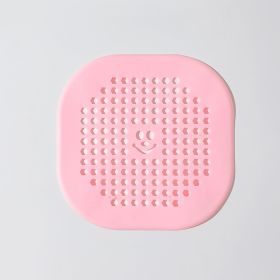 Kitchen Sink Anti-blocking Floor Drain Cover Bathroom (Color: Pink)