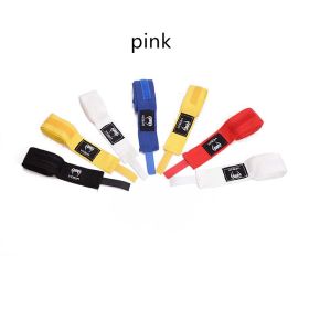 Boxing Bandage Elastic Boxing Hand Wrap Muay Thai Fighting (Option: Pink-3 M Per Piece)