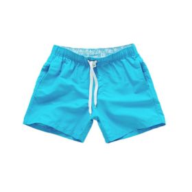 Beach Pants Men's Shorts Summer Surf Pants (Option: Sky blue-S)