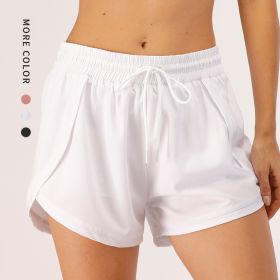 Anti-glare Training Dance Yoga Hot Pants (Option: White-S)