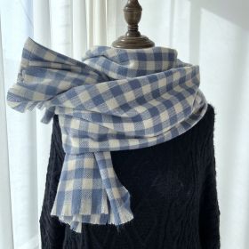 British Classic Cashmere Dual-use Scarf (Option: GHY58 Smokey Blue-70x200cm)