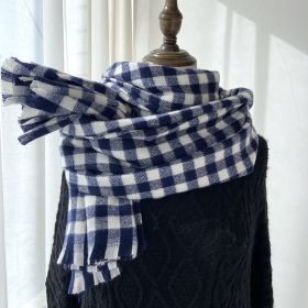 British Classic Cashmere Dual-use Scarf (Option: GHY58 Blue-70x200cm)