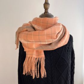 British Classic Cashmere Dual-use Scarf (Option: GHY22 Orange-70x200cm)