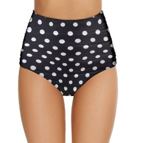 Women's Plus Size Hip Swimming Trunks Shorts Three-point Pants (Option: Dots-M)