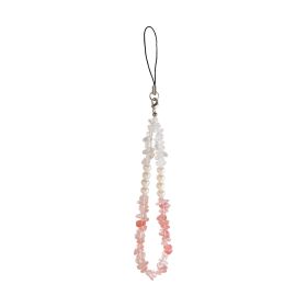 Crystal Gravel Beaded Mobile Phone Ornaments (Option: P68002 Red)