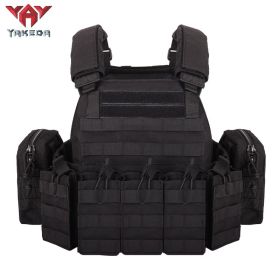 Combat Camouflage Amphibious Tactical Vest Outdoor Military Fan CS Tactical Vest (Color: Black)