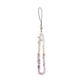 Crystal Gravel Beaded Mobile Phone Ornaments (Option: P68002 Purple)